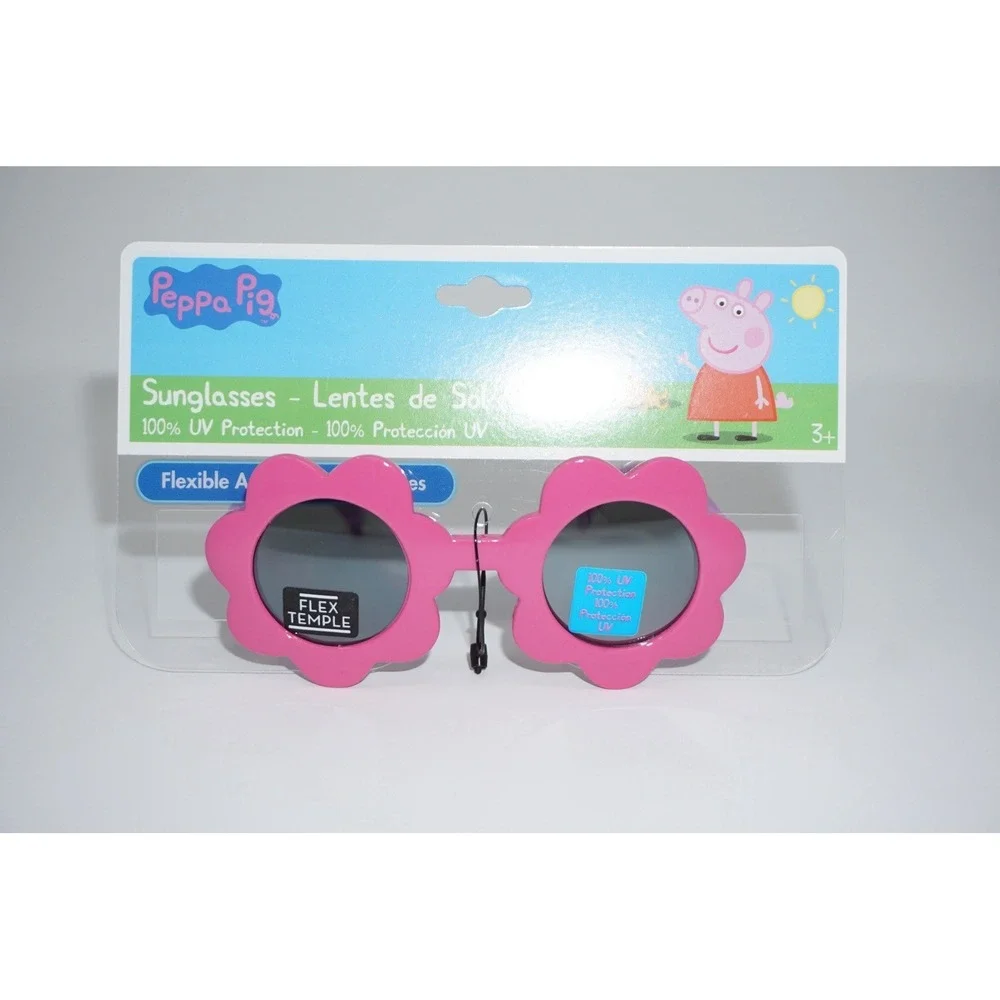 Peppa Pig Sunglasses Girls‎ One Size Pink Flower Frame Kids 100% UV Protection